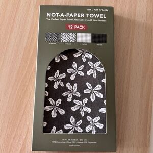 EverGrace Not-A-Paper Towel - Paper Towel Alternative 12 Pack with Floral Design